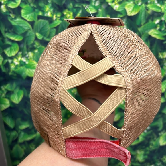 CC Beanie Ponytail Cap with embroidery on the front. - Picture 3 of 6